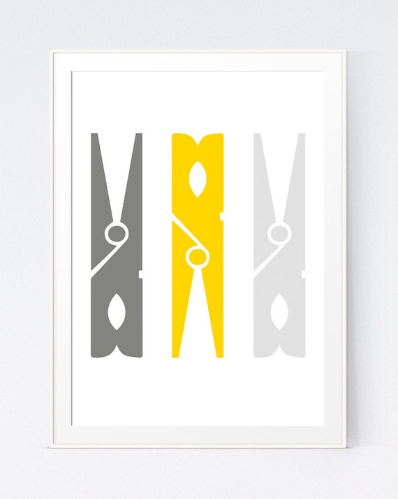 Yellow Printable Wall Art | yellow and grey clothespin printable wall art home decor Yellow Printable Wall Art | yellow and grey clothespin printable wall art home decor