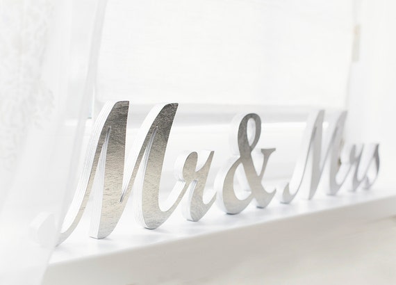 Mr And Mrs Table Sign Wedding Wooden Letters DIY Custom Mr And Mrs Table Sign Wedding Wooden Letters DIY Custom
