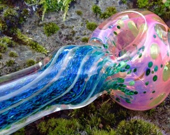 Sunburst Spiral Twist Functional Art Tobacco Glass Smoking Pipe