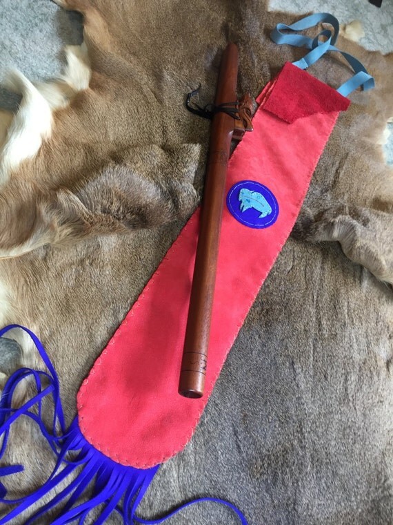 Native American Leather Flute Bags IUCN Water