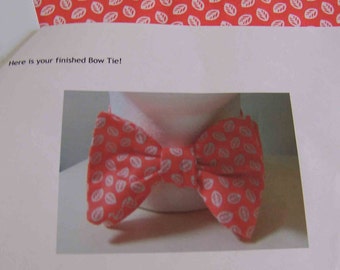 Men's Peach Bow Tie - Freestyle Bow tie - Adjustable