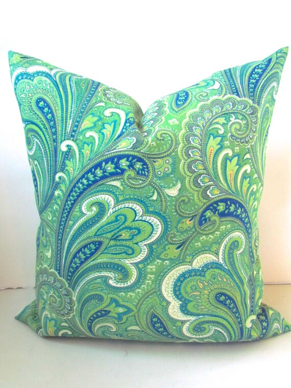 Items similar to Green PILLOW Cover Turquoise Pillows Teal green Indoor
