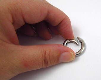 Spare Ring Clip for Slave Collar - Round Sprung Clasp for Day Collar