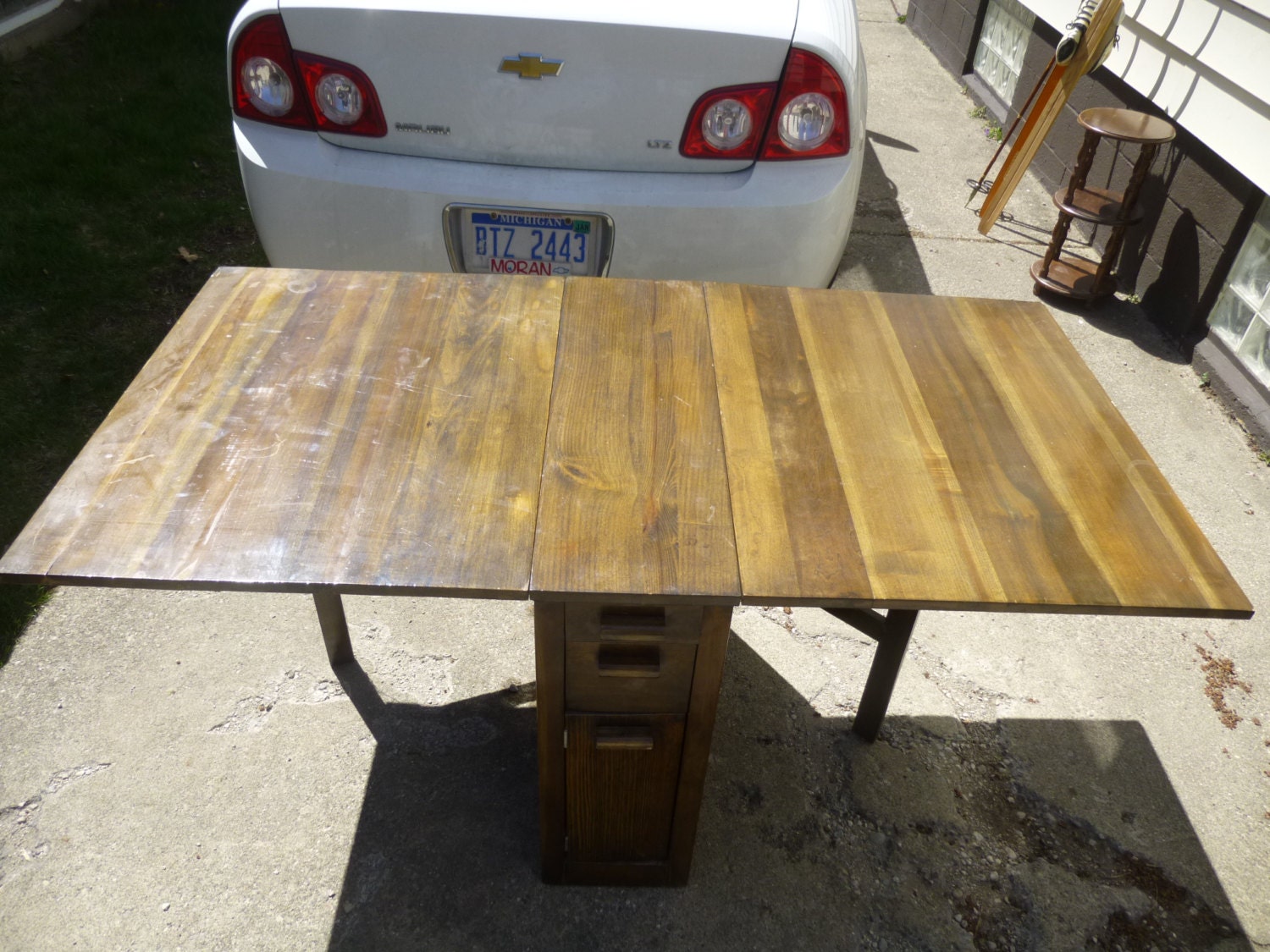 double gateleg table Silverware storage to dining room table