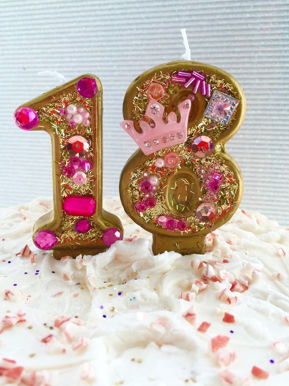 Sweet 18 Birthday Candle by Adohreeables on Etsy