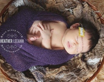 Mustard baby headband, tie back headband