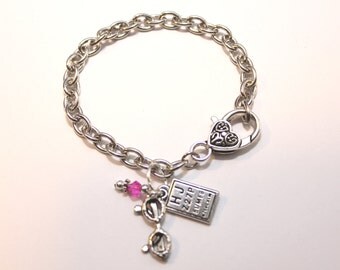 Optometrist Opthamologist Optician Stainless Charm Bracelet