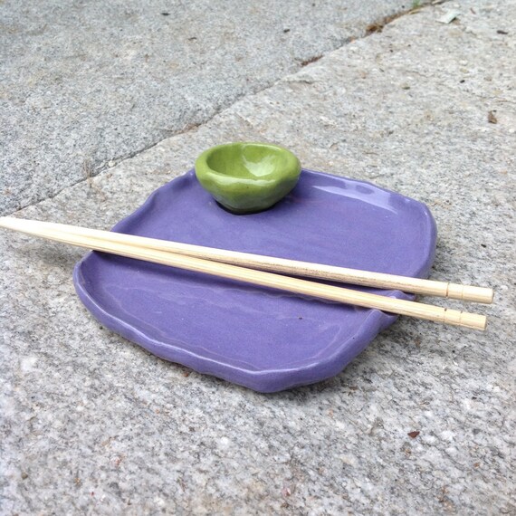 Sushi Set Stoneware Pottery Dishes