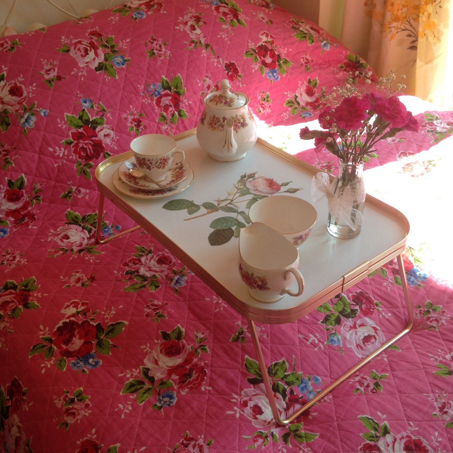 Vintage Rose Breakfast in Bed Tray Haute Juice