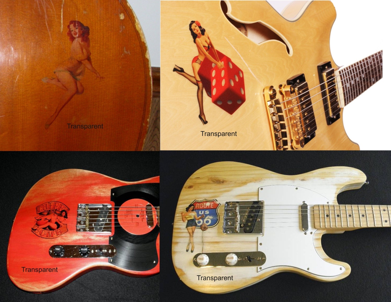 Fabulous Vintage Nude Pinup girl Bomber Art WATERSLIDE decals