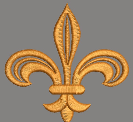 Fancy Fleur De Lis Embroidery Designs 4inc 3 Inc 2 Inc 