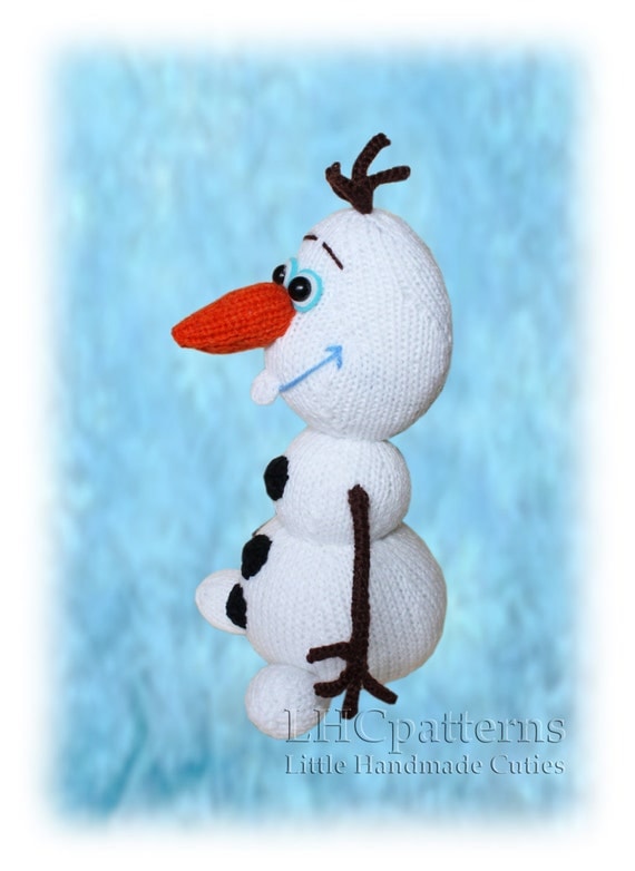Olaf Snowman Knitted Toy PATTERN from LHCpatterns on Etsy ...