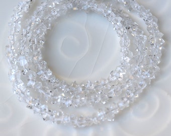 Gemy Smaller Size Herkimer Diamond Beads, Double Terminated, Crystal Quartz