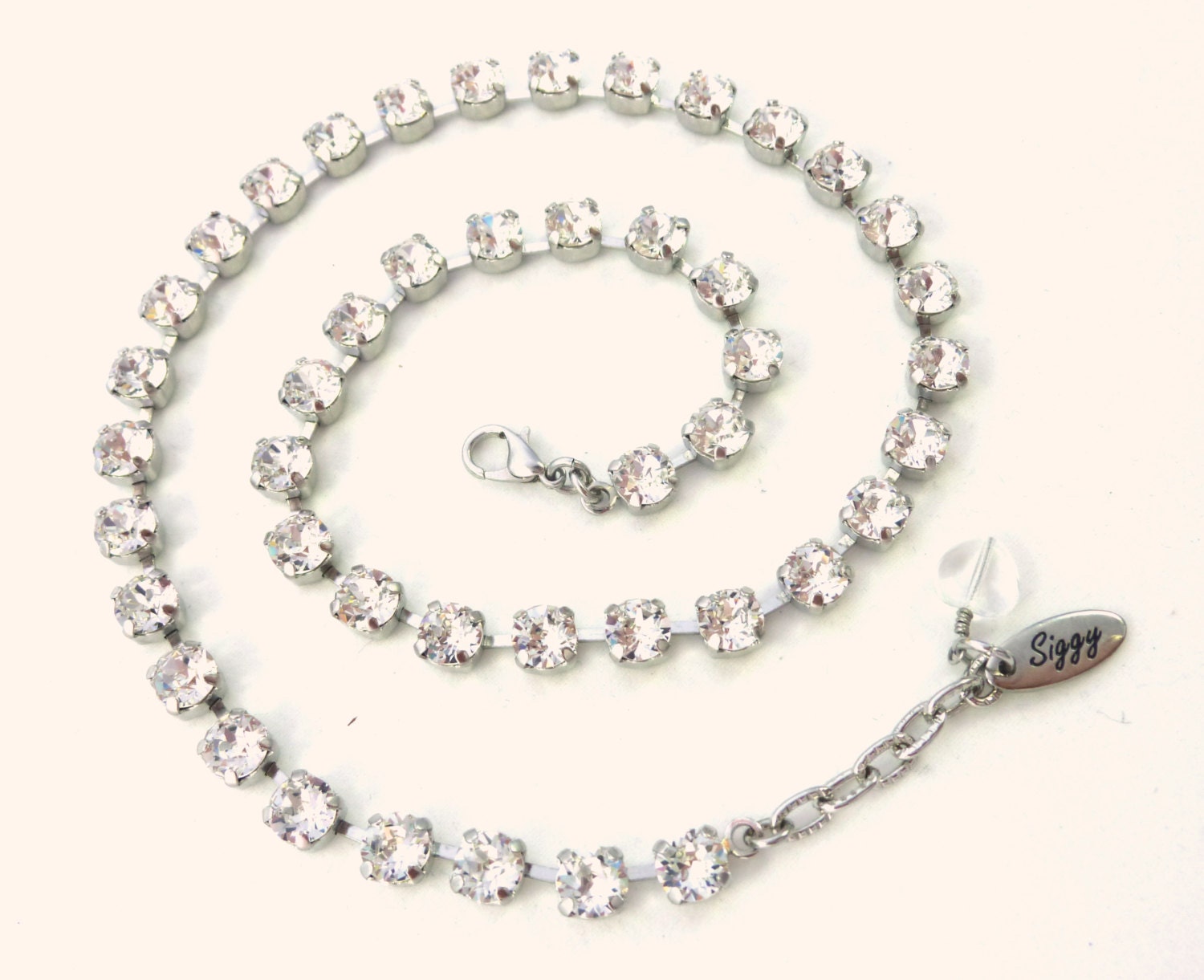 Genuine Swarovski crystal necklace clear crystals by SiggyJewelry