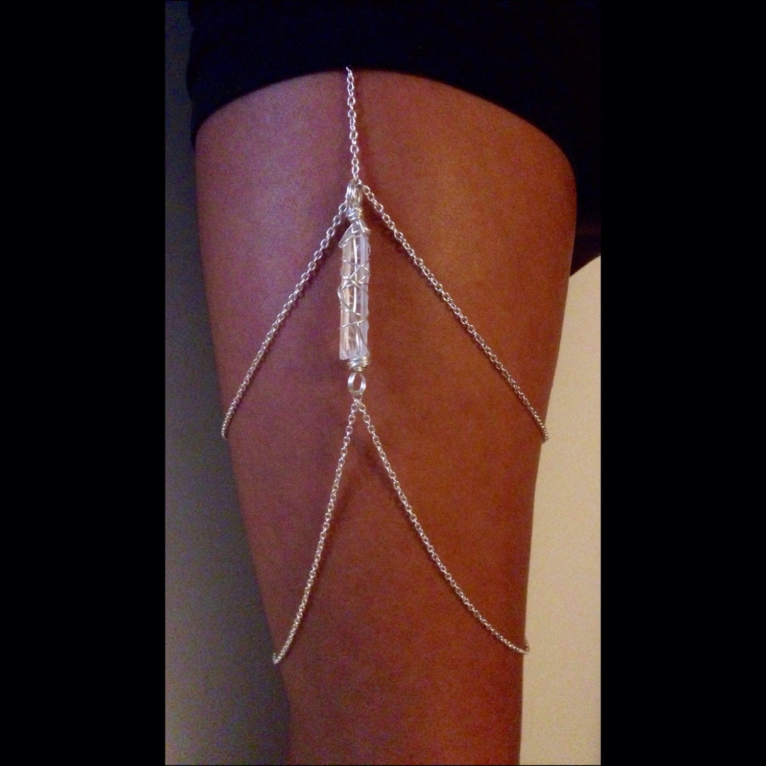 Crystal Leg Chain Garter Thigh Chain Crystal Leg Harness