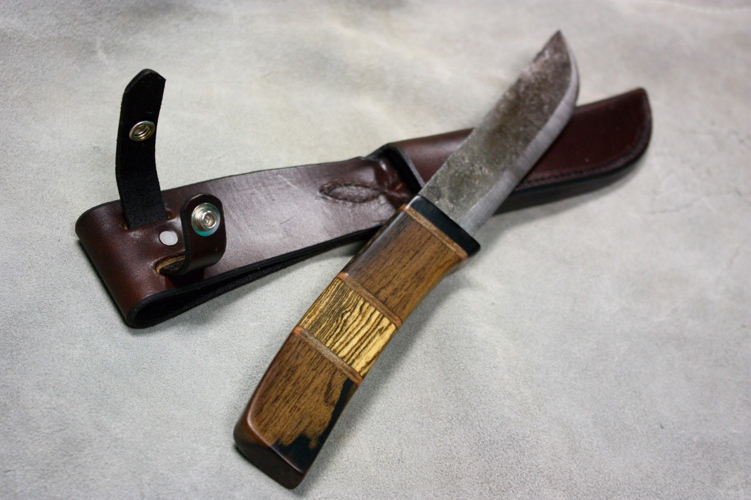 Bushcraft-style Utility / Small Machete 1095 with Exotic Woods and ...