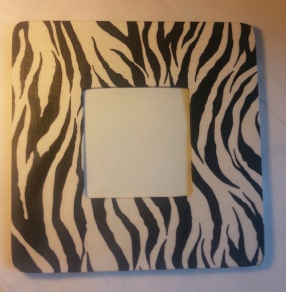 Zebra Fabric Picture Frame