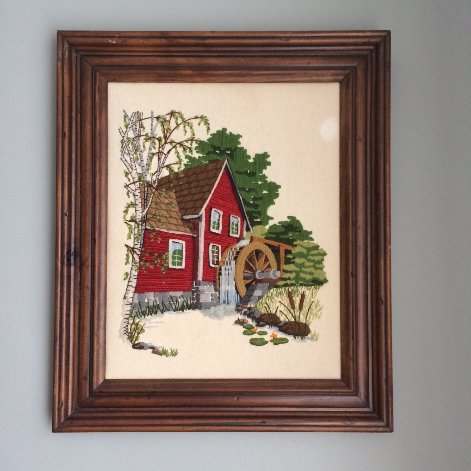 Artcraft Concepts Winter Birches 5902 Needlepoint Crewel Kit Vintage