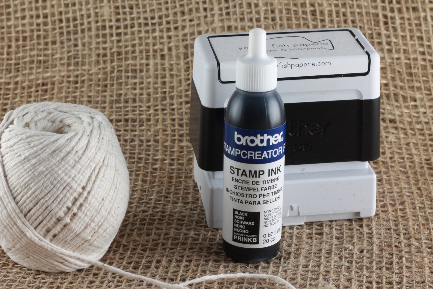 Black refill ink for brother preinked stamps