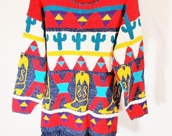 Sweater Southwestern Vintage Size S IT914