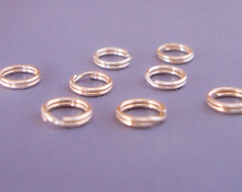 10 Gold Filled 6mm Split Jump Rings, Double Looped