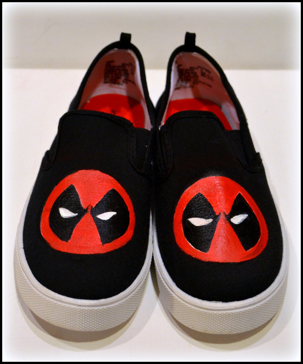 Boys Canvas Slip on Shoes Deadpool Shoes Boys by PricklyPaw