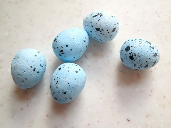 Light Blue Speckled Foam Eggs for Easter and Spring Decor 5