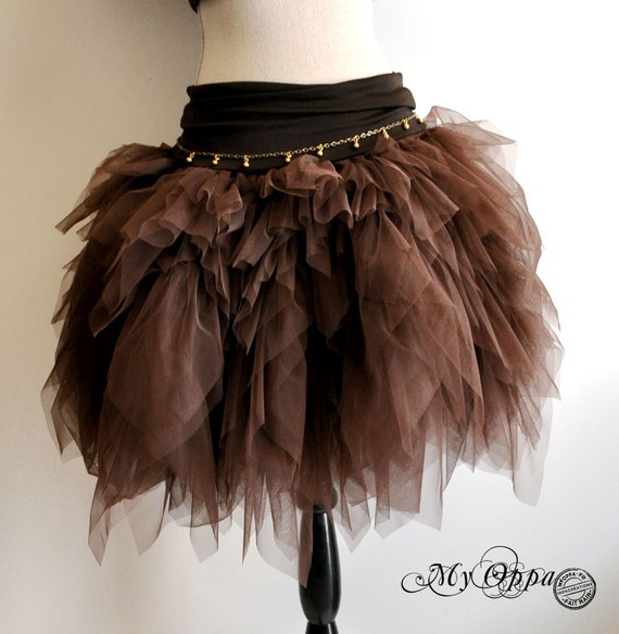 Skirt Steampunk tulle tutu by MyOppa on Etsy