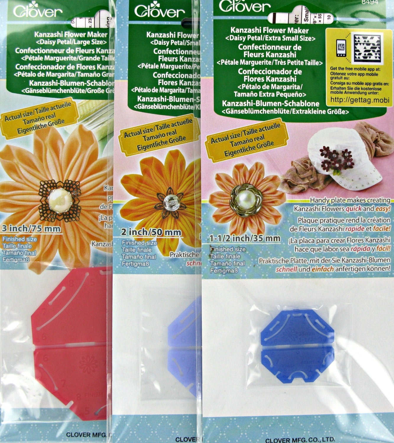 Japanese Kanzashi DAISY Flower Makers Set of by DebsDevineDesigns