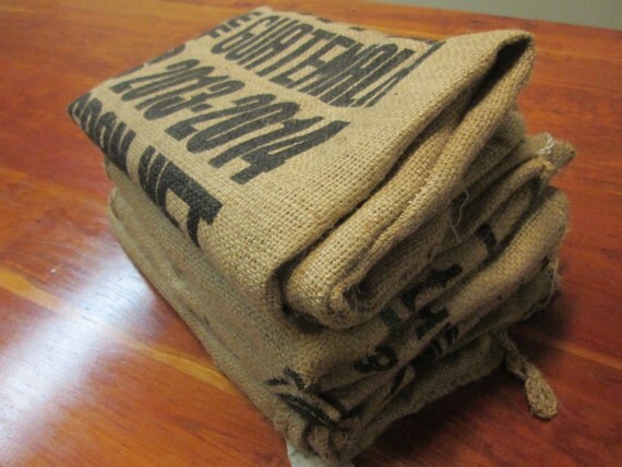 Burlap Coffee Bags 4 Burlap Coffee Sacks Coffee Bags by ...