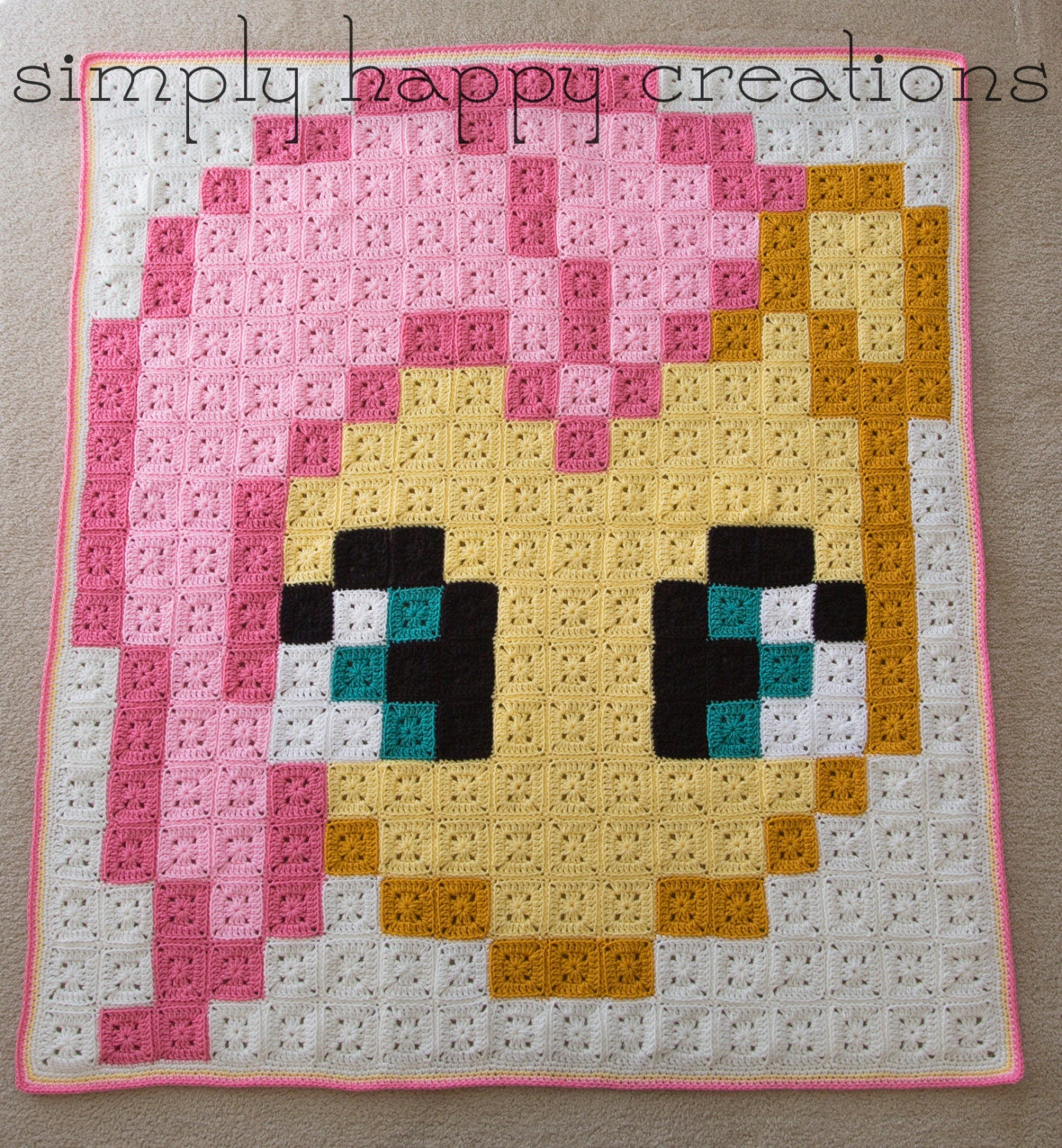 MADE to ORDERCrochet 8Bit Pixel Art Throw BlanketInspired