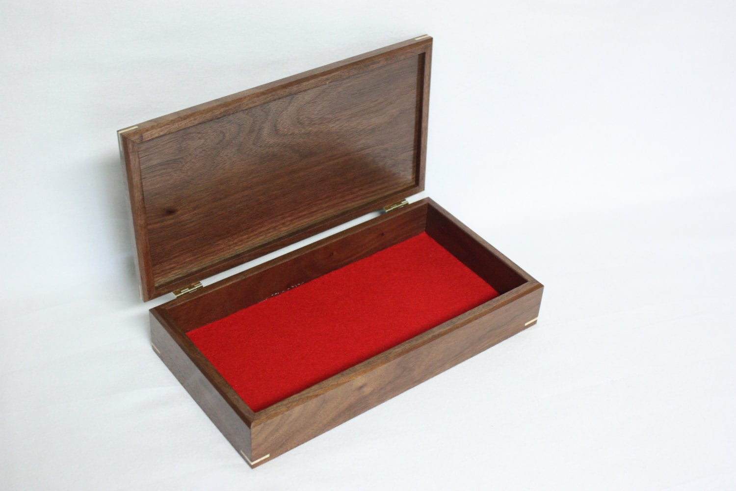 Felt lined walnut box by MorinWoodcrafts on Etsy