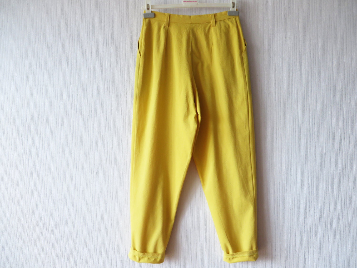 bright yellow trousers