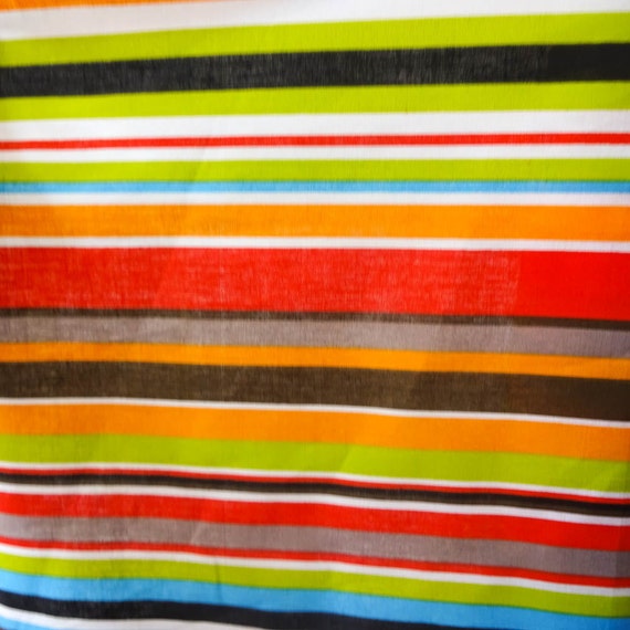 Multi-Colored Stripe Poly Cotton Fabric By The Full Yard 5502