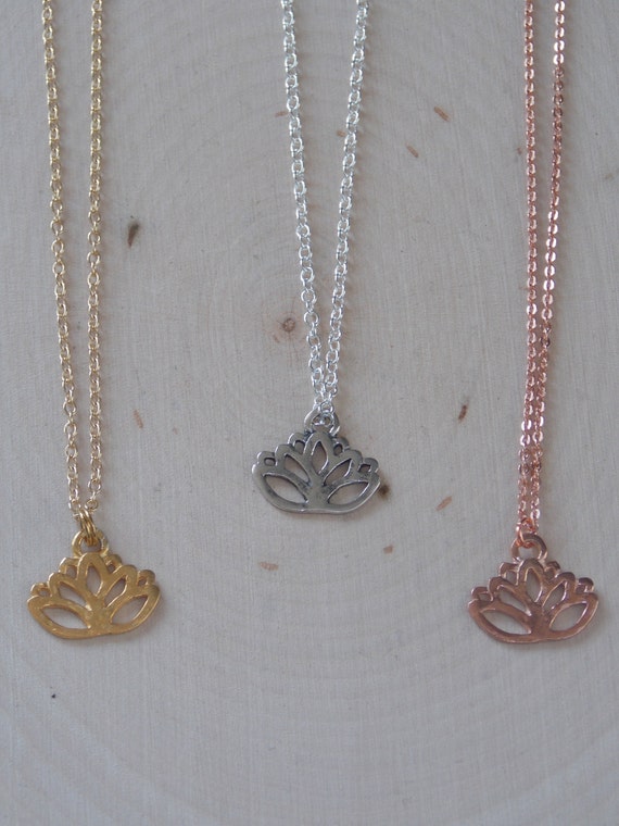 Lotus Necklace / Lotus Flower Necklace / Lotus Flower Charm
