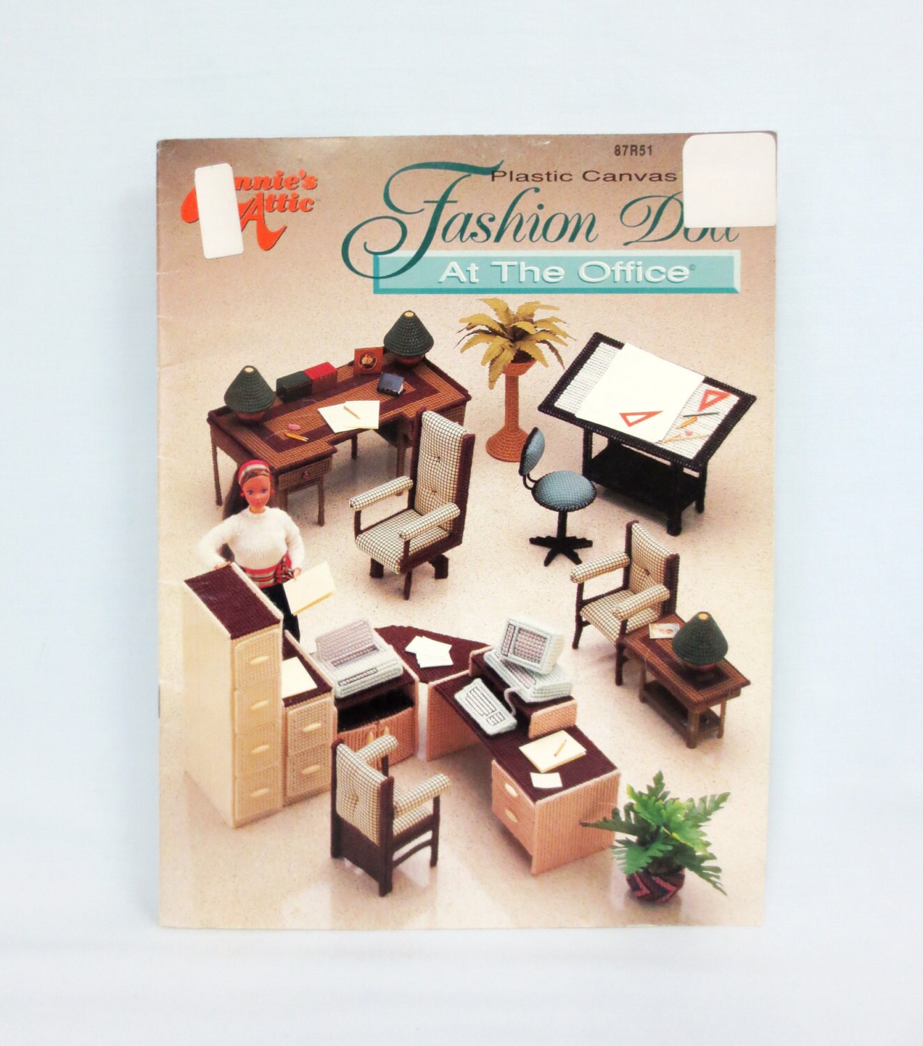 Annie's Attic Plastic Canvas Fashion Doll At The Office