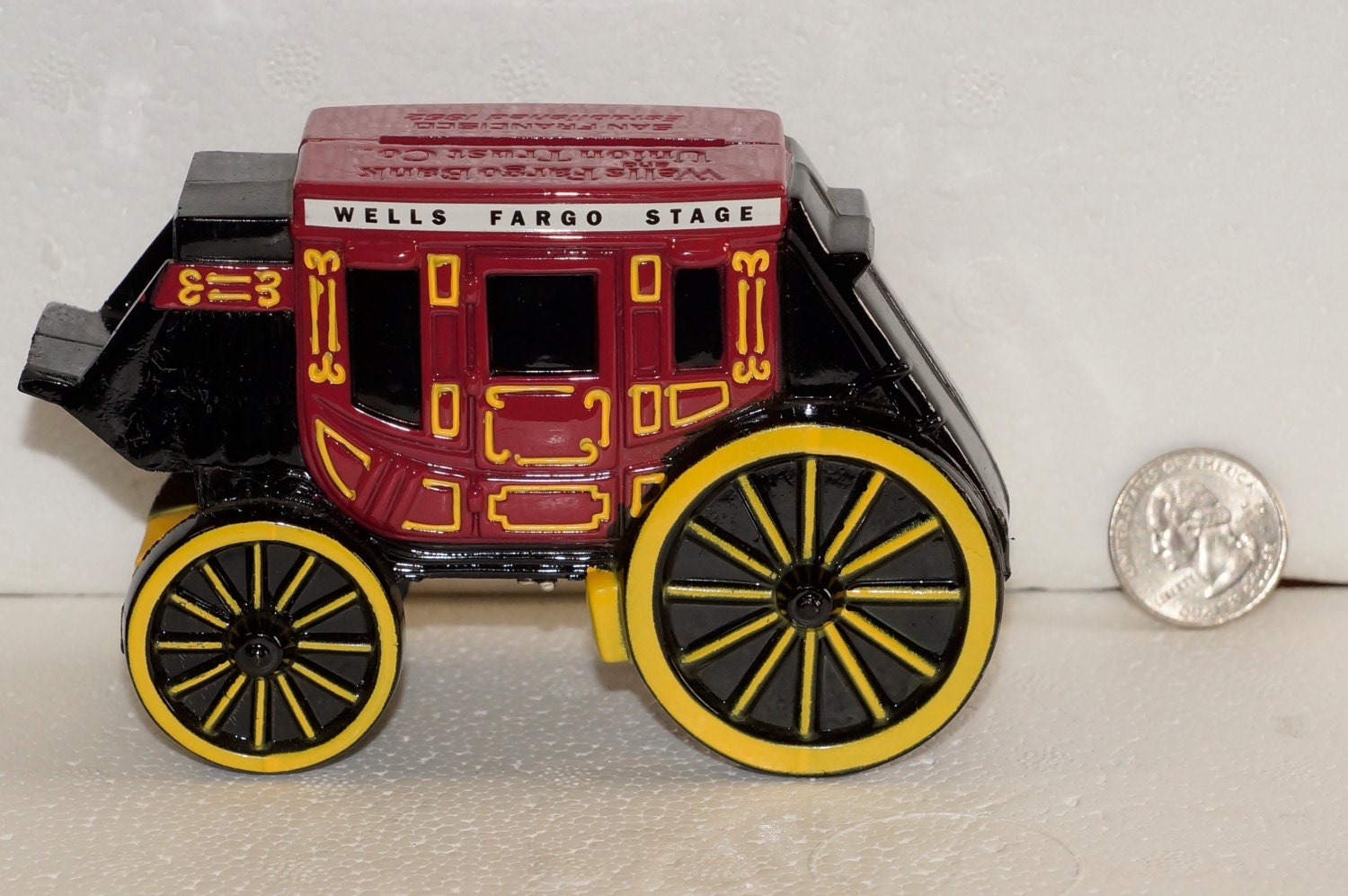 Wells Fargo Stagecoach Collectible Promotional Piggy Bank