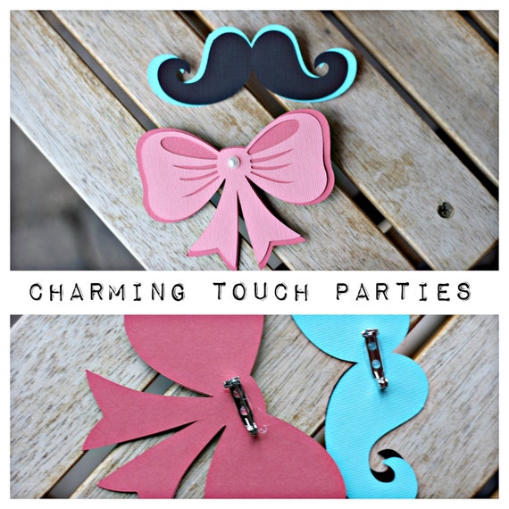 Gender Reveal Party Wearable Pins Gender Reveal Pins Little