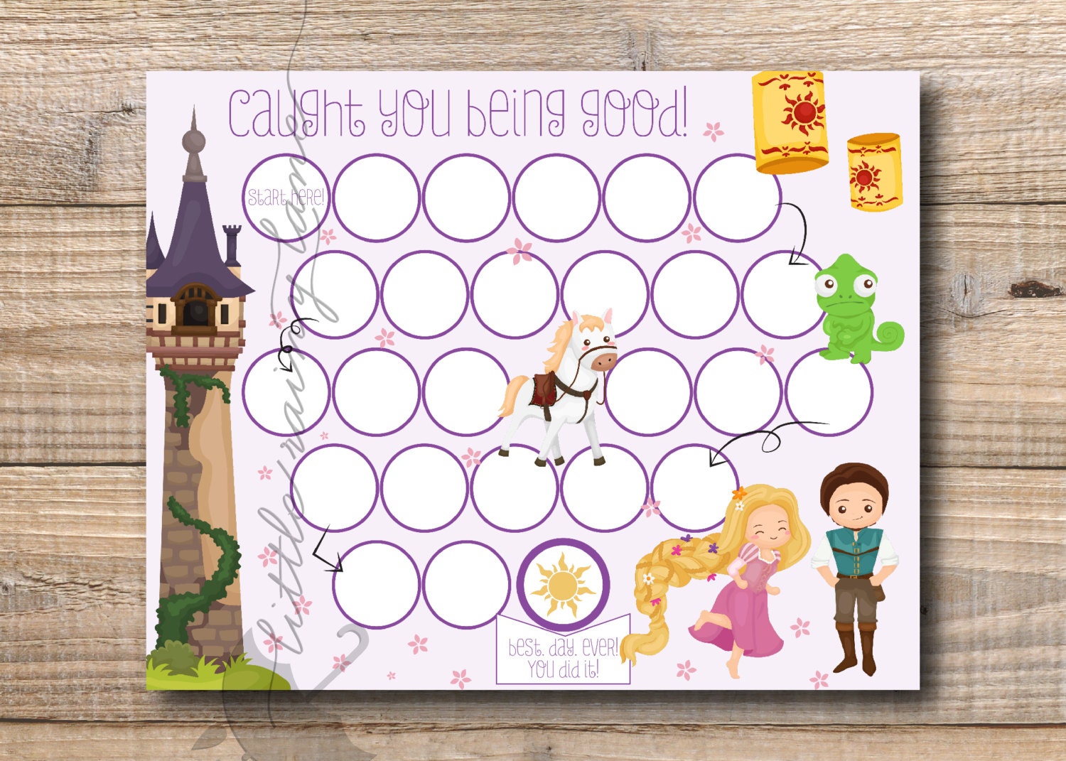 unicorn chart printable sticker Reward Kids Reward Printable Rapunzel Chart Chart