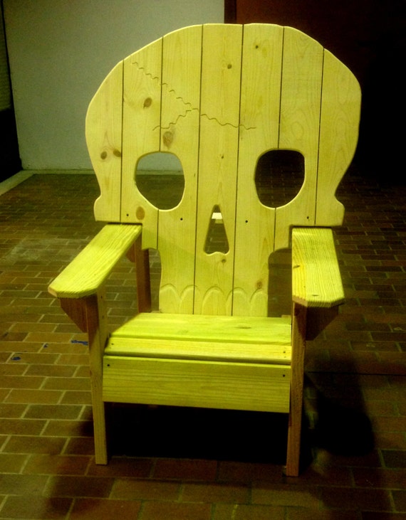 SKULL CHAIR ADIRONDACK chair yard furniture solid wood by 