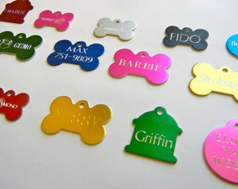 Pet Tags Diamond Deep Engraved Pet ID Tags Single Sided Tags Custom Personalized Pet Id Tag