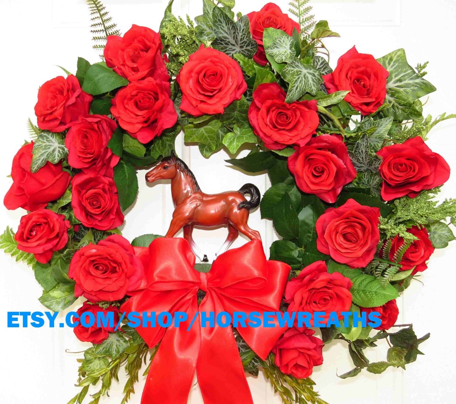 Custom Made KENTUCKY DERBY HORSE Wreath Horse by HorseWreaths