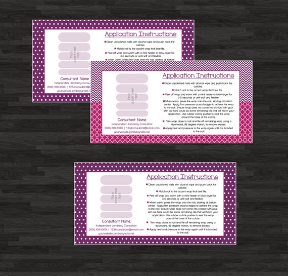 Custom Printable Accent Sheet Card for Nail by AmandaNWMarketing