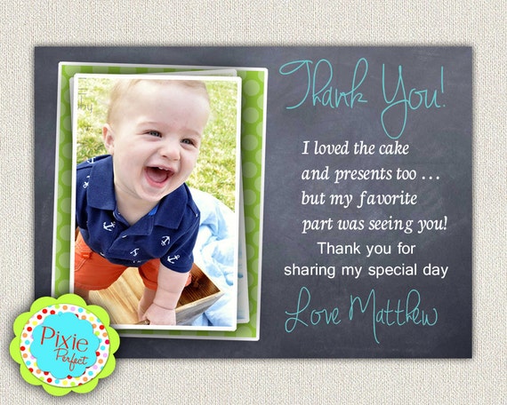 Boys Thank You Card / DIY Printable by PixiePerfectParties on Etsy
