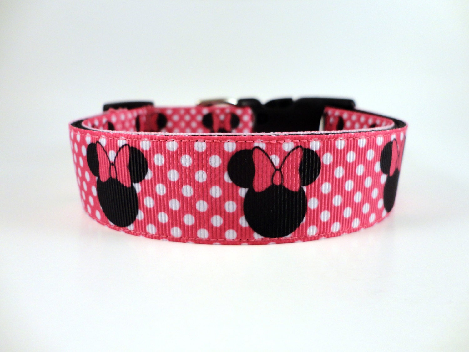 Pink Disney Minnie Mouse Dog Collar Adjustable by All4DogWear