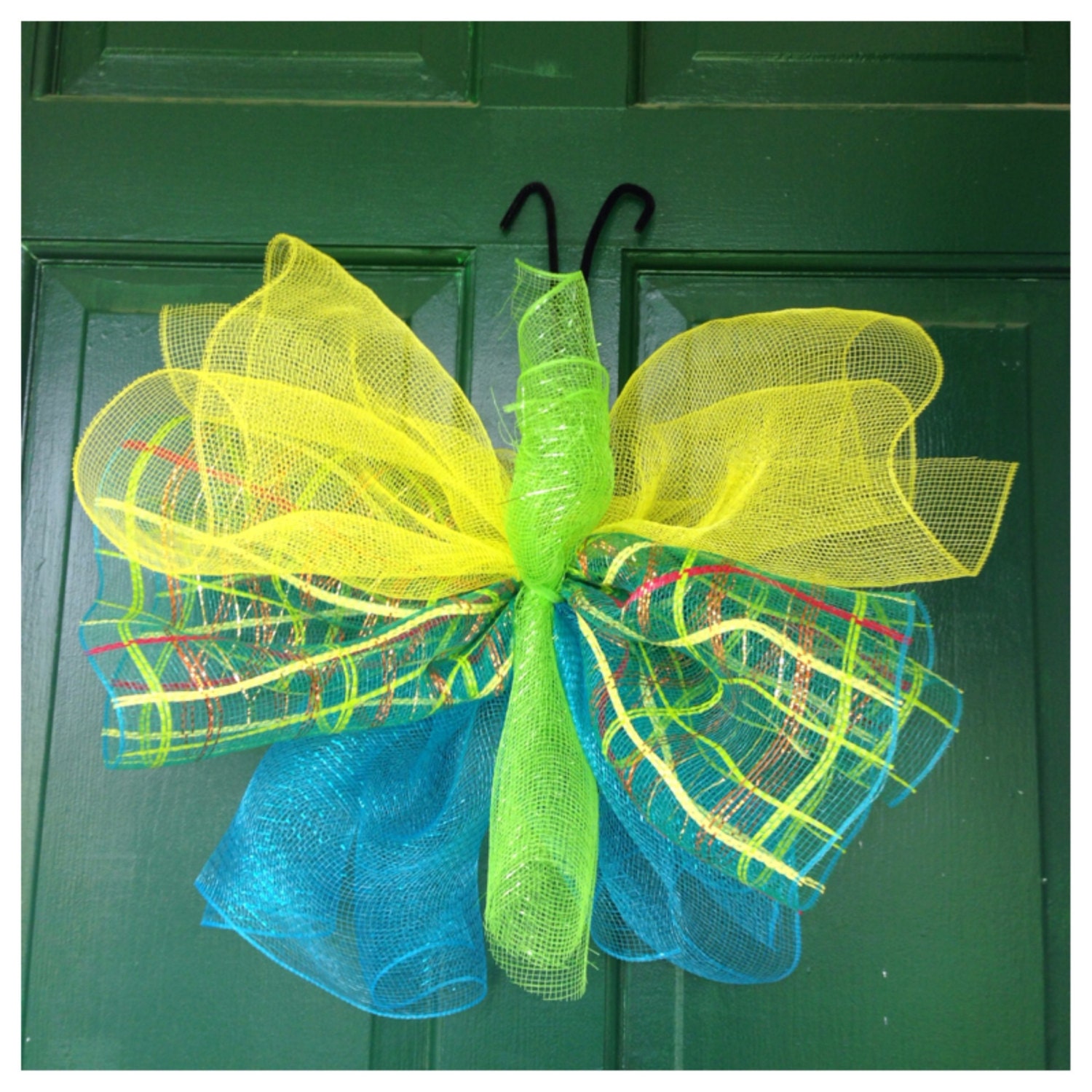 Butterfly door hanger deco mesh butterfly summer decor