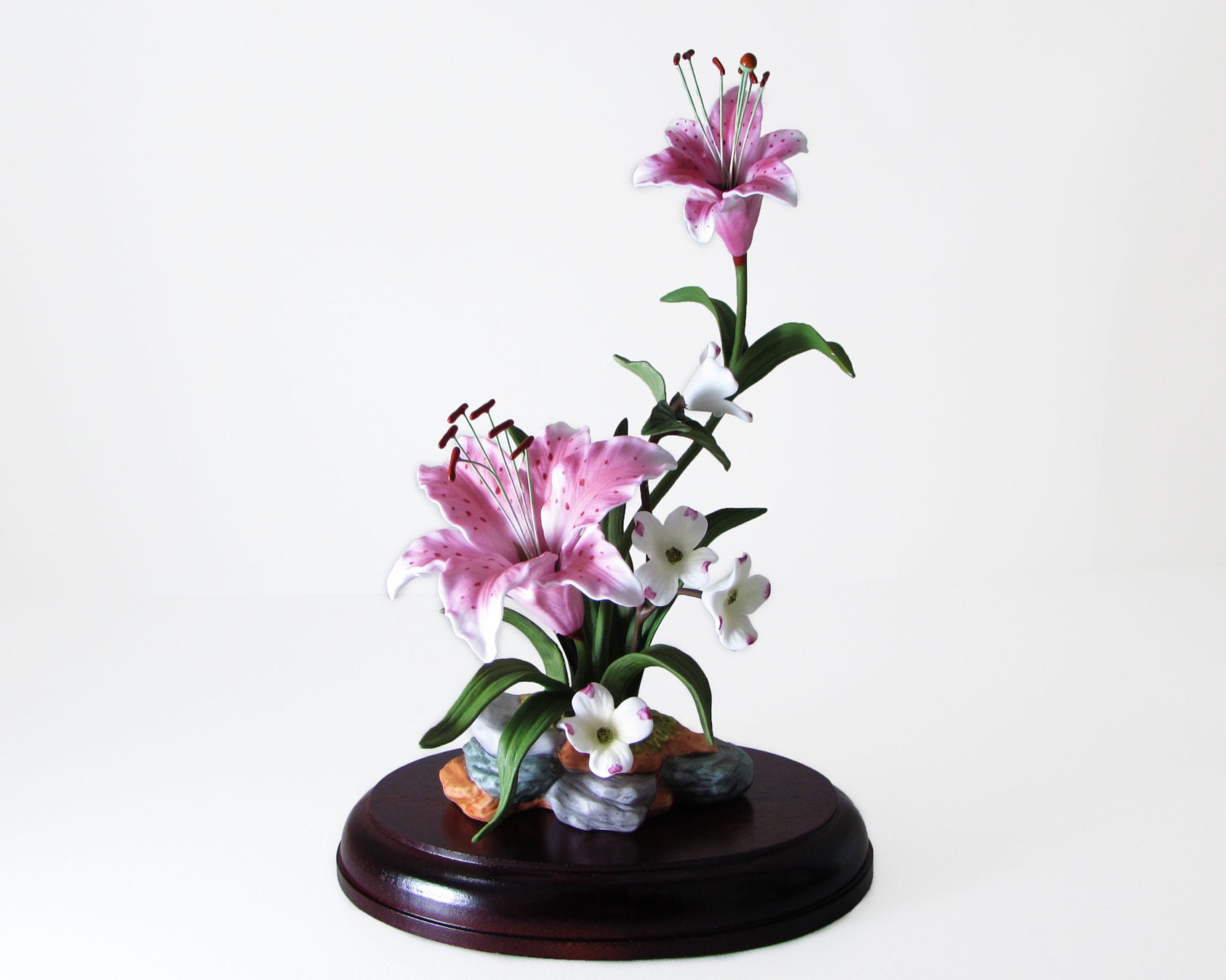 Lenox Rubrum Lily Floral Sculpture Figurine Stargazer Lilium