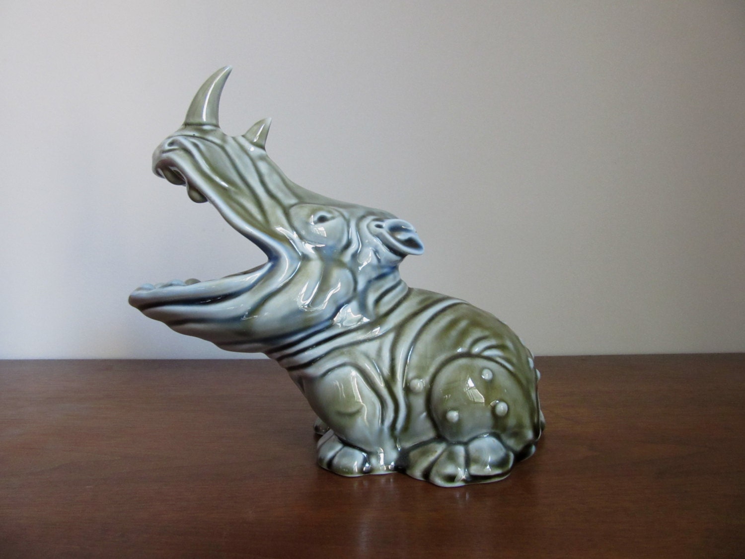Rare Vintage 1962 Large Wade Rhinoceros Irish Porcelain