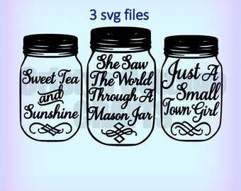 3 mason jar svg files samantha font
