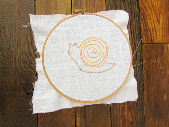 Snail Hand Embroidery Pattern